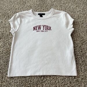 White Shirt with New York Print